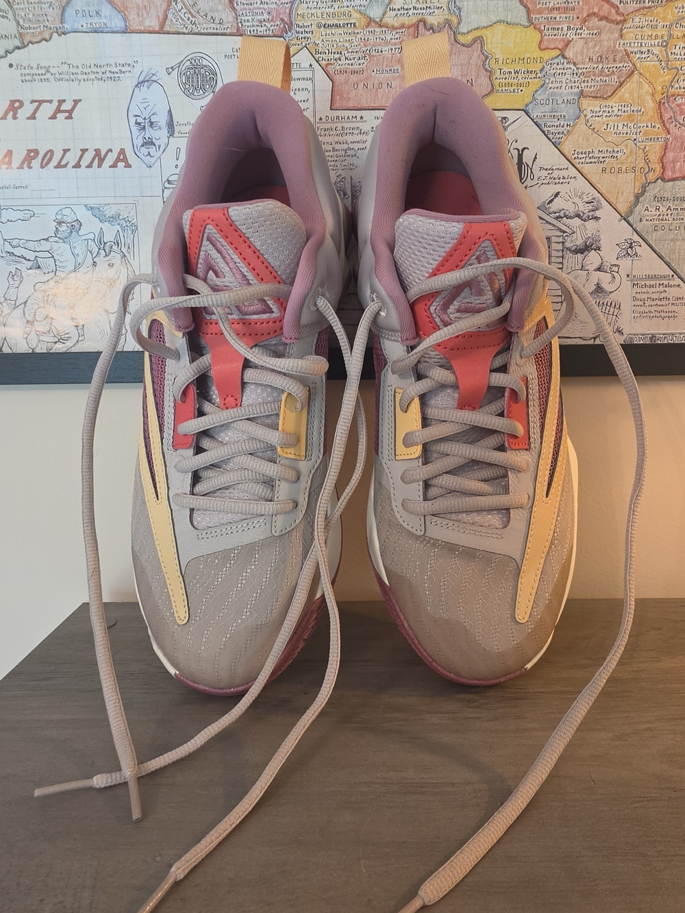 Nike Women's Gray Pink & Yellow Athletic Sneakers